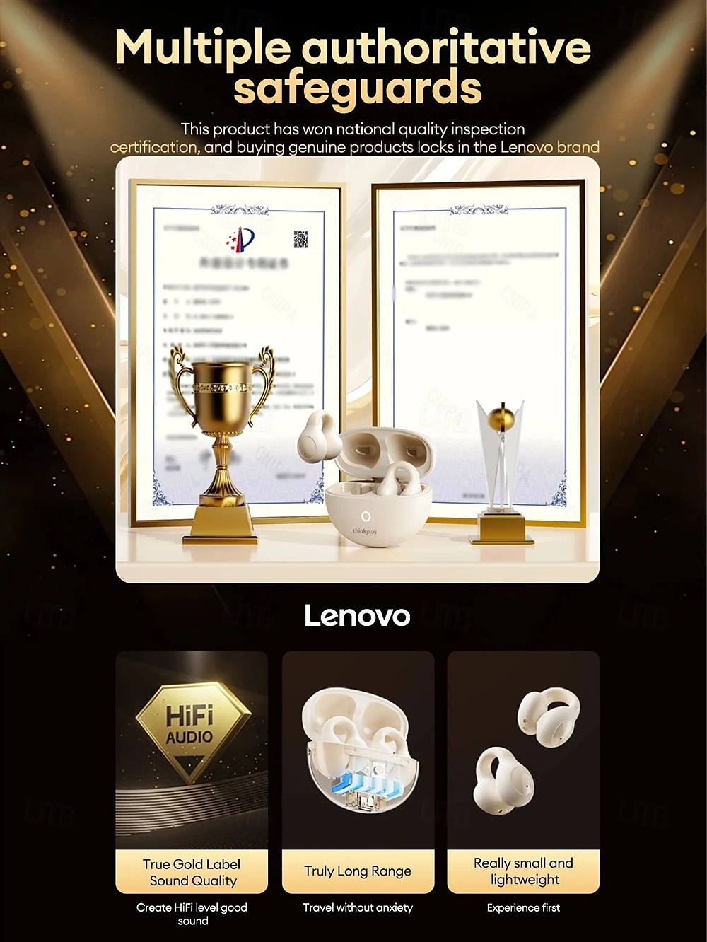 Origina Lenovo LP25 Bluetooth V5.4 Earphones Multi-function Ear-clip Design Headphones Fast Charging with Type-C Port Earbuds 2025 - $27.99 –P3
