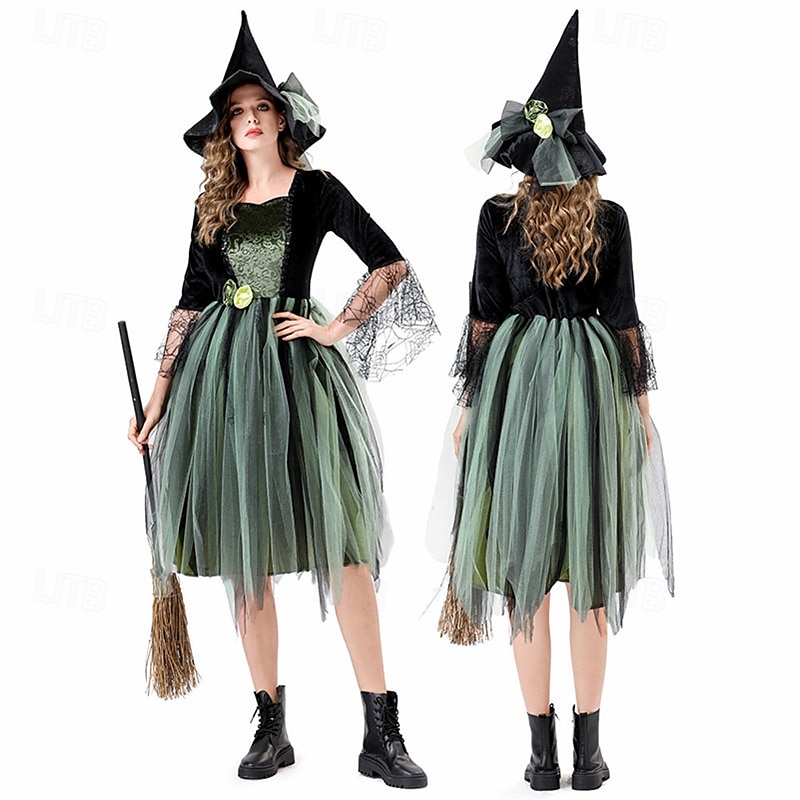 Trollmann / heks Maskerade Halloween Dame Voksne Karneval Halloween Halloween Karneval Maskerade Enkelt karnevalskostyme 2025 - $46.99 –P1
