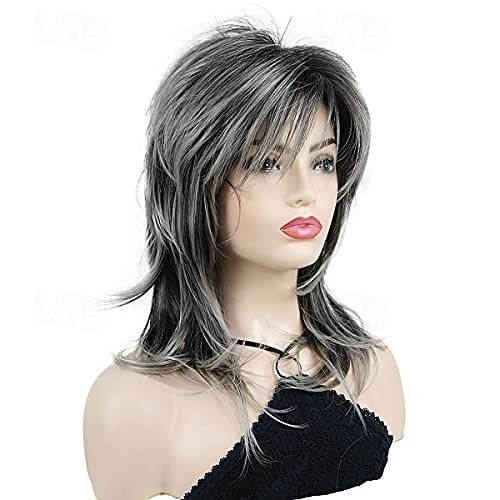 Peruca Desfiada em Camadas com Franjas Peruca Natural Cacheada e na Altura dos Ombros Cabelo Sintético Macio Perucas de Halloween de 2026 por $24.99 –P3