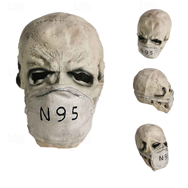 Halloween Virus Mask For Adults Realistic Scary Costumes Latex Face Mask, Creepy Pandemic Horror Mask, Spooky Disease Outbreak Party Prop 2025 - $24.99 –P10