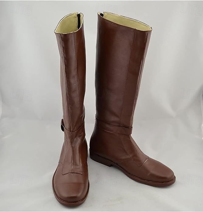 Mittelalterlich Renaissance Schuhe Stiefel Kniehohe Stiefel Pirat Wikinger Kreuzritter Kostüm Herren Unisex Keltisch Seeräuber Halloween Maskerade Party & Abend LARP Renaissance-Messe Erwachsene 2025 - $58.99 –P2