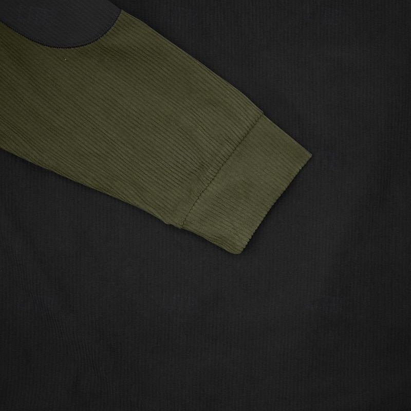 Homens Moletom com zíper Moletom Zip Moletom com capuz Adamascado Khaki claro. Preto Vinho Verde Tropa Colarinho Clerical Bloco de cor Zip Up Bloco de cor Desportos e Ar livre Casual Diário Roupa de de 2025 por $32.99 –P11