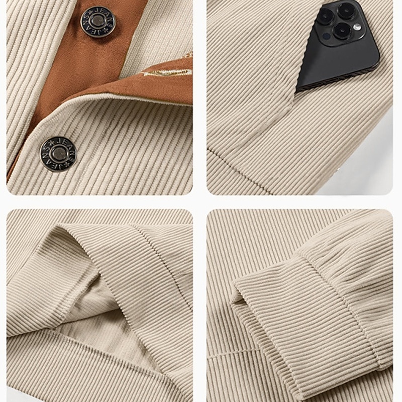 Hombre Sudadera Albaricoque Negro Verde Ejército Marrón Gris Claro Cuello Mao Bloque de color Retazos Bolsillo Con Texturas Deporte Diario Festivos Poliéster Pana Ropa de calle Básico Casual 2025 - $24.99 –P3