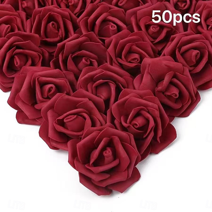 50PCS Artificial Flowers for Halloween Decorations, Multicolor Faux Flowers for DIY Crafts, Bouquets, and Black Theme Party Decor 2026 - $19.99 –P2
