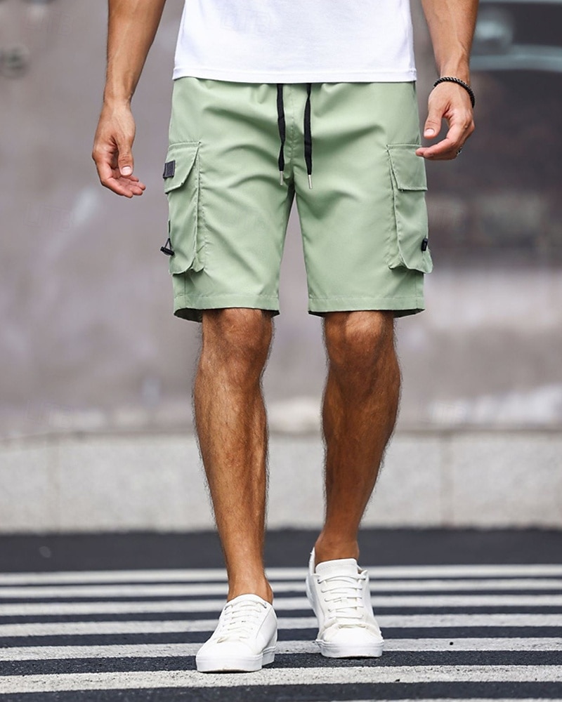 Per uomo Pantaloncini cargo Shorts Pantaloncini Estivi Coulisse Elastico in vita Multi-tasche Semplice Comodità Indossabile Lunghezza al ginocchio All'aperto Sport Quotidiano Moda Casual Nero Verde del 2025 a $20.99 –P1