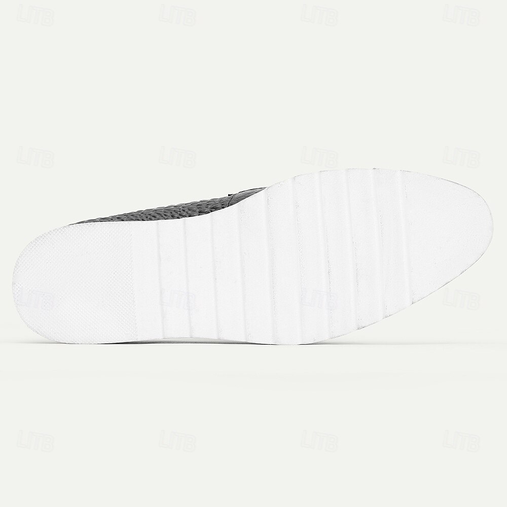 Herren-Loafer und Slipper aus echtem Rindsleder in Schwarz mit Krokoprägung – bequeme Freizeitschuhe für den Alltag und auf Reisen 2025 - $109.99 –P6