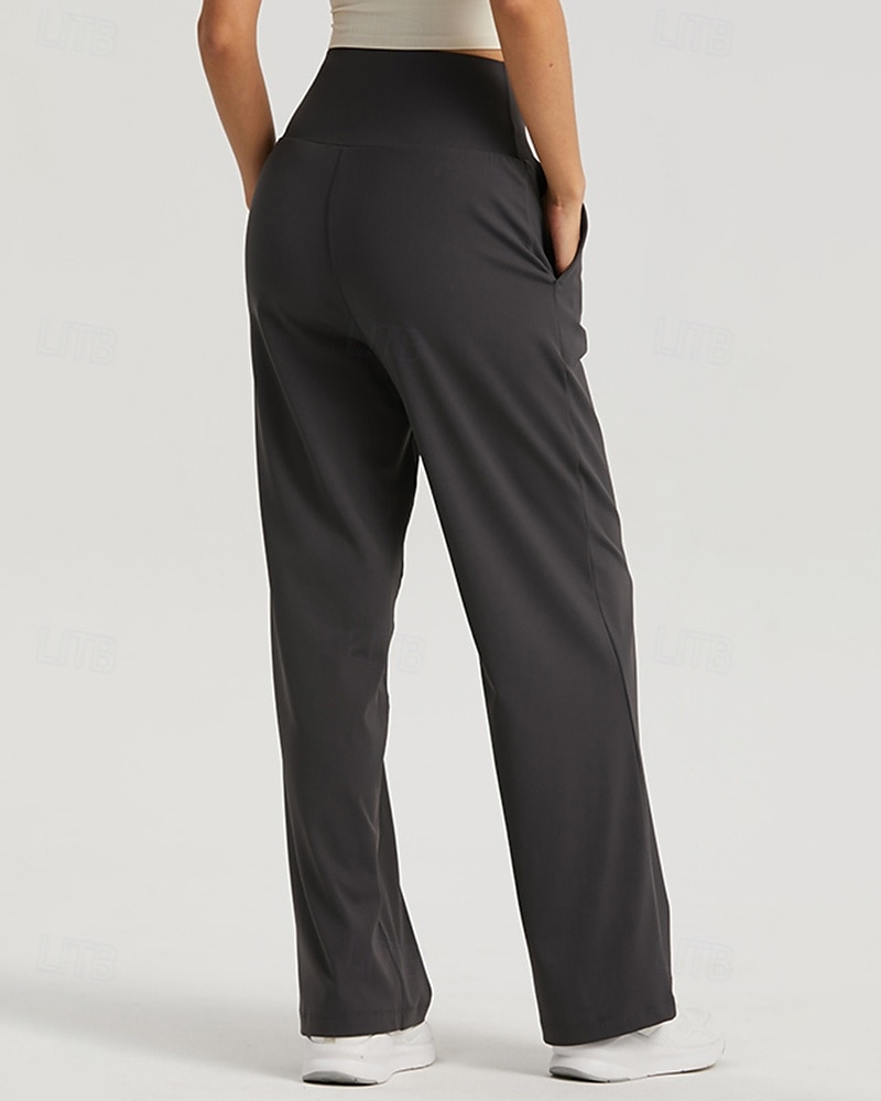 Damen Fitnesshose Pilates-Hosen Yogahose Mit Taschen Leicht Hohe Taille Fitnessstudio Pilates Zumba Unterteile Einfarbig Schwarz Weiß Dunkelmarine Herbst Sport Sportkleidung Mikroelastisch Lässiger 2025 - $35.99 –P11