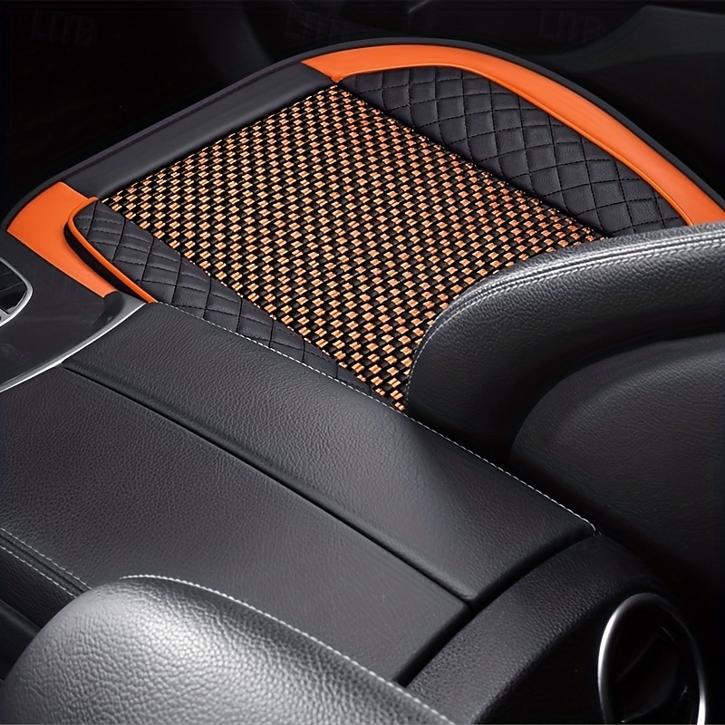 capa de assento de carro de luxo - almofada de seda preta acolchoada com padrão de diamante respirável &design antiderrapante para conforto no verão, acessórios automotivos duráveis, capas de assento de 2025 por $31.99 –P8