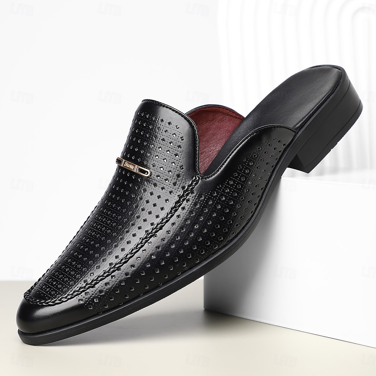 gule perforerte slip-on loafers for menn – dristig farge med pustende design, lette og stilige for sommerutflukter, bilkjøring og uformelle kontorantrekk 2026 - $46.99 –P4