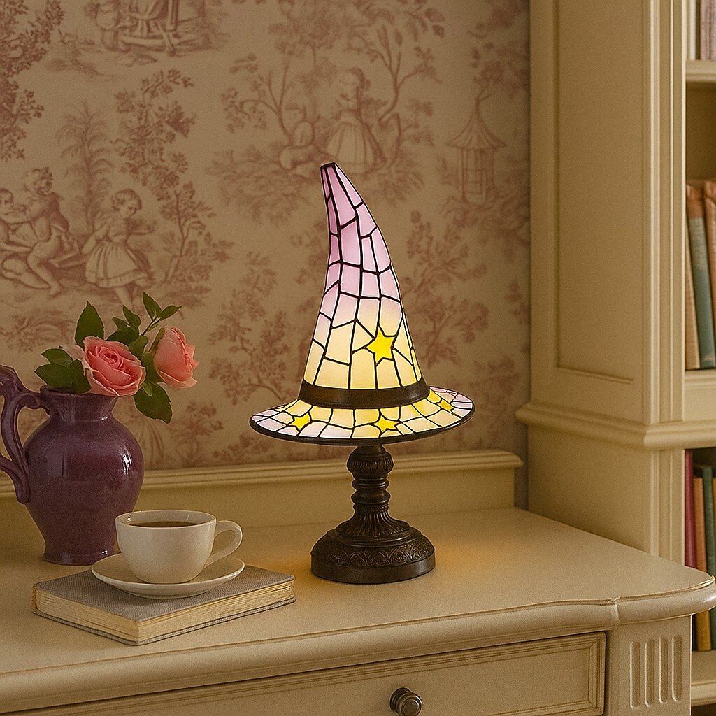 1 шт. ретро смоляная шляпа ведьмы светильник уникальный ночной светильник для спальни прикроватный светильник атмосфера праздника Хэллоуин декоративный светильник usb-разъем 2026 - $33.99 –P19