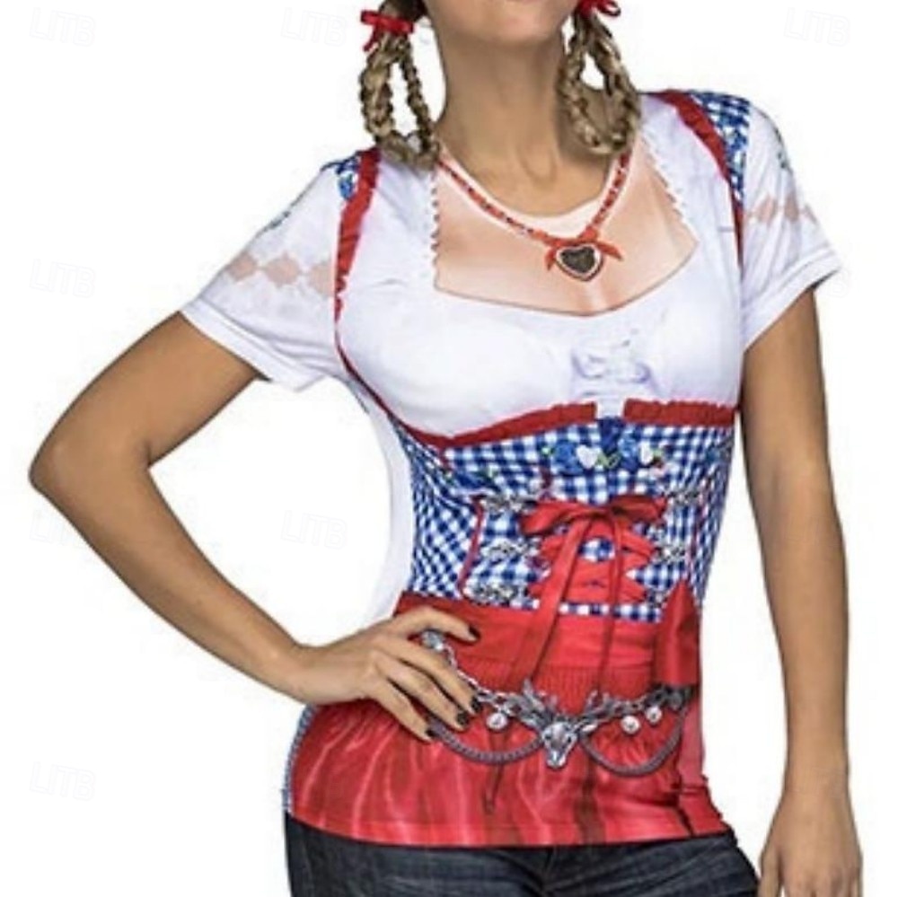 Trička Bavorský Mnichov němčina Vysokohorský Trička Grafika pro Dámské Dospělé 3D tisk pro Karneval Pivo Oktoberfest Párty Běžné / Denní 2026 - $17.49 –P1