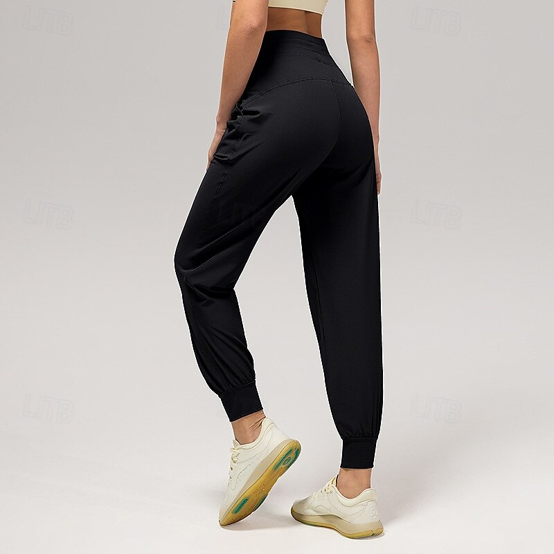 Mulheres Calças de fitness Calças de Pilates Calças de ioga Com Cordão Rugas Com bolsos Leve Cintura Alta Pilates Academia Zumba Calças Azul marinho Castanho Claro Preto Outono Esportes Roupas de 2025 por $25.99 –P3