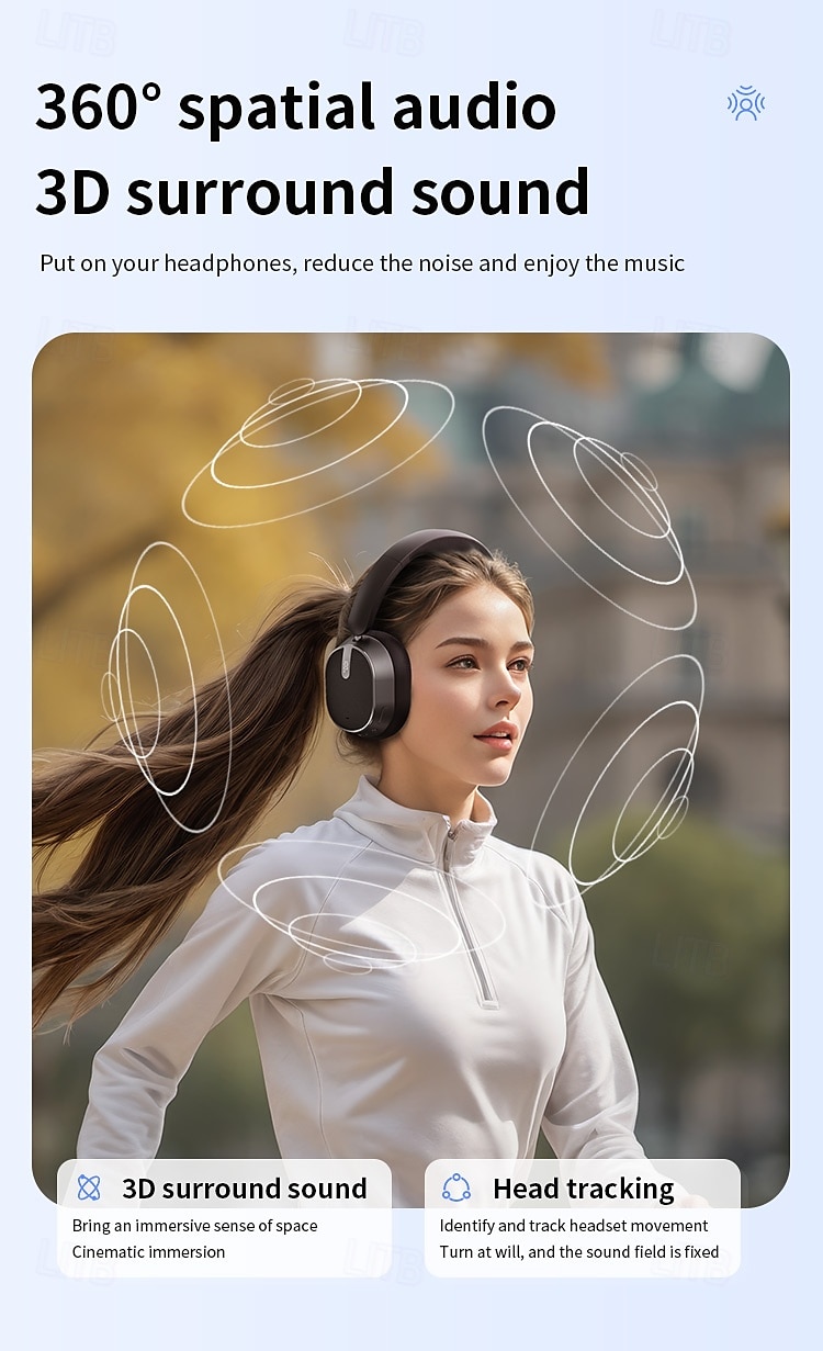 Hybrid Active Noise Cancelling Headphones Wireless Over Ear Bluetooth Headphones Foldable Wireless Headset 60H Playtime Hi-Res Audio Deep Bass Memory Foam Ear Cups Perfect for Travel & Office 2025 - $47.99 –P9