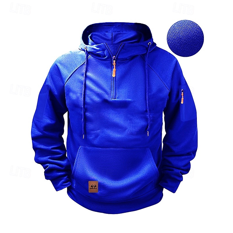 Homme Sweat à capuche Sweat-shirt zippé Sweat à capuche en polaire Abricot Rouge vin Noir bleu marine Bleu À capuche Uni Zip Up Poche Avant Quart de zip Sport & Loisir Occasionnel Quotidien de 2025 ? $30.99 –P6