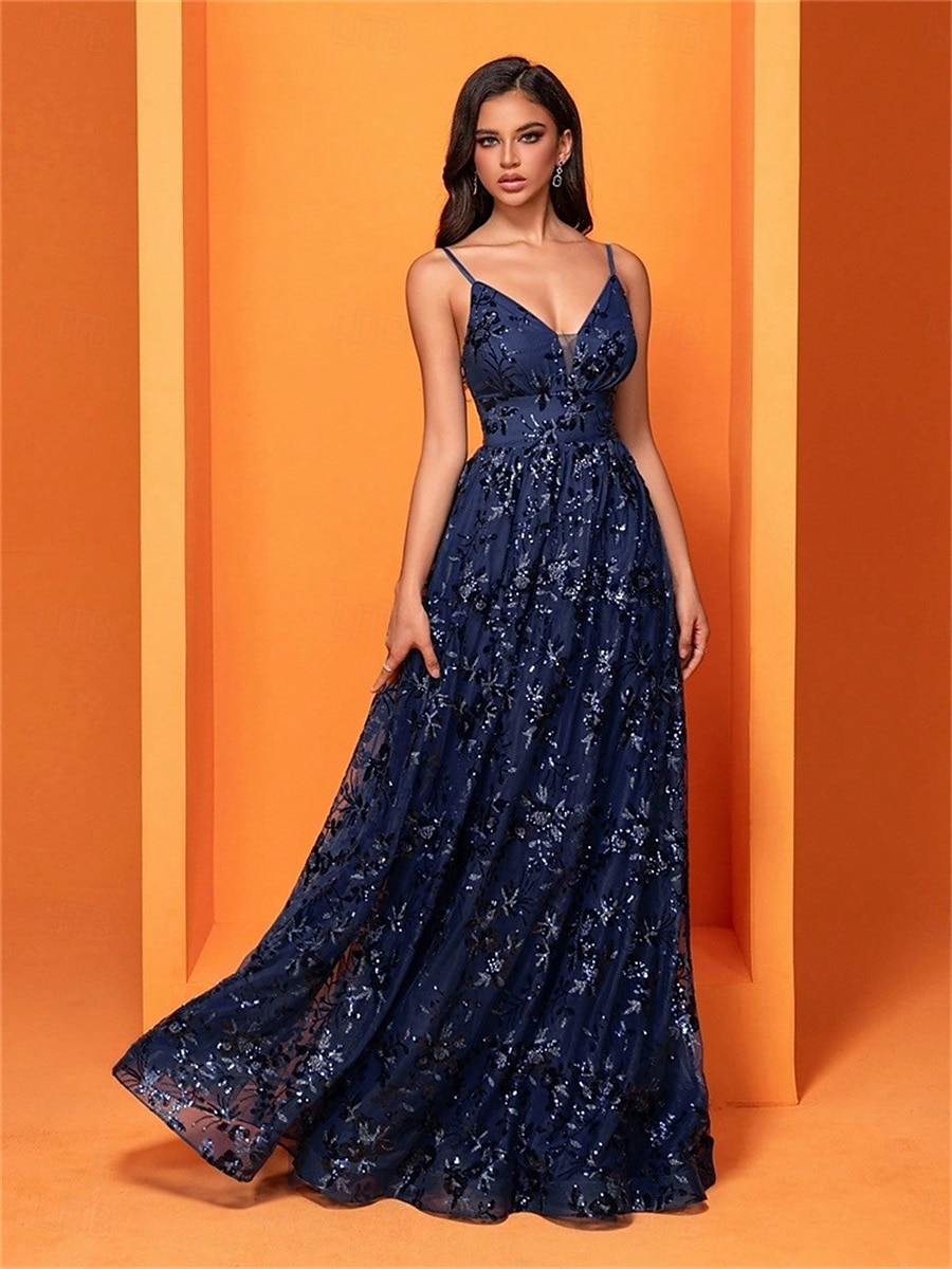 Šaty ve tvaru A pro Quinceanera Elegantní Šaty Formální Svatební Dlouhé bez rukávů V Výstřih Polyester Bez zad s plizé 2025 - $119.99 –P1