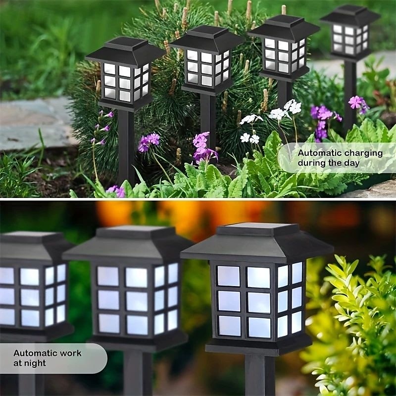 4PCS LED Solar Pathway Lights Outdoor Lights Waterproof Lawn Lights Garden Landscape Courtyard Terrace Driveway Decorative Lighting 2025 - $27.99 –P10