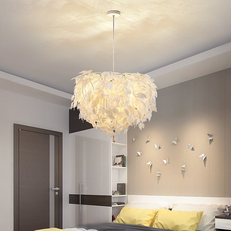 Luminária pendente moderna, pequena e requintada, com 4 luzes, altura ajustável, luminária pendente de ferro com tecido, lustre minimalista, adequada para quarto, sala de estar, corredores de 2025 por $279.99 –P1