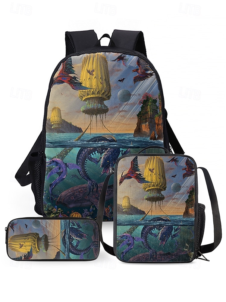 3 darabos dinoszaurusz hátizsák szett gyerekeknek – t-rex mintás iskolatáska uzsonnástáskával és tolltartóval, tartós, könnyű könyvtáska fiúknak és lányoknak, ideális iskolába, utazáshoz és születésnapi ajándékokhoz (Vincent Hie) 2026 - $32.99 –P9