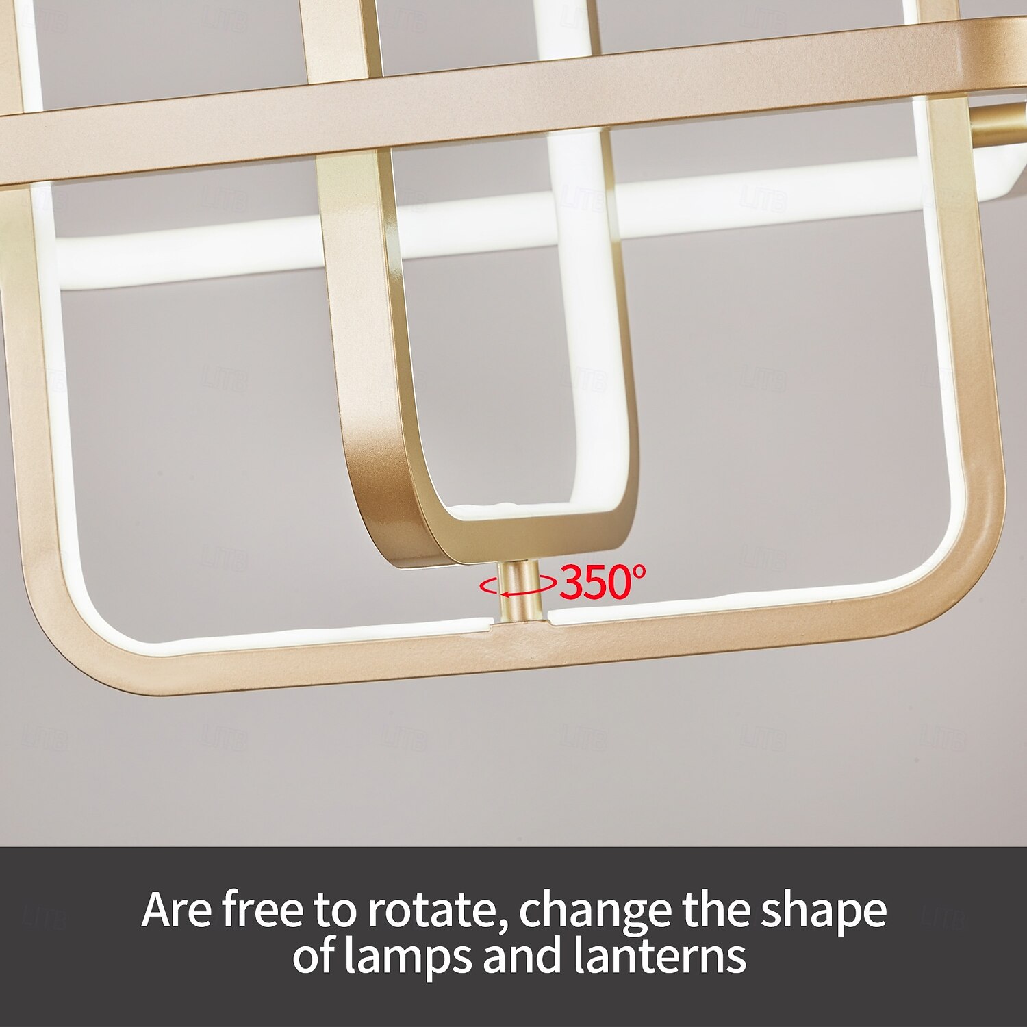 Square LED Pendant Lamp Restaurant Office 350° Rotation Pendant Light Modern Minimalist 40 Watt Industrial Style Hanging Lamps Gold for Restaurant Bar Kitchen Dining Room Atmosphere 2025 - $299.99 –P7