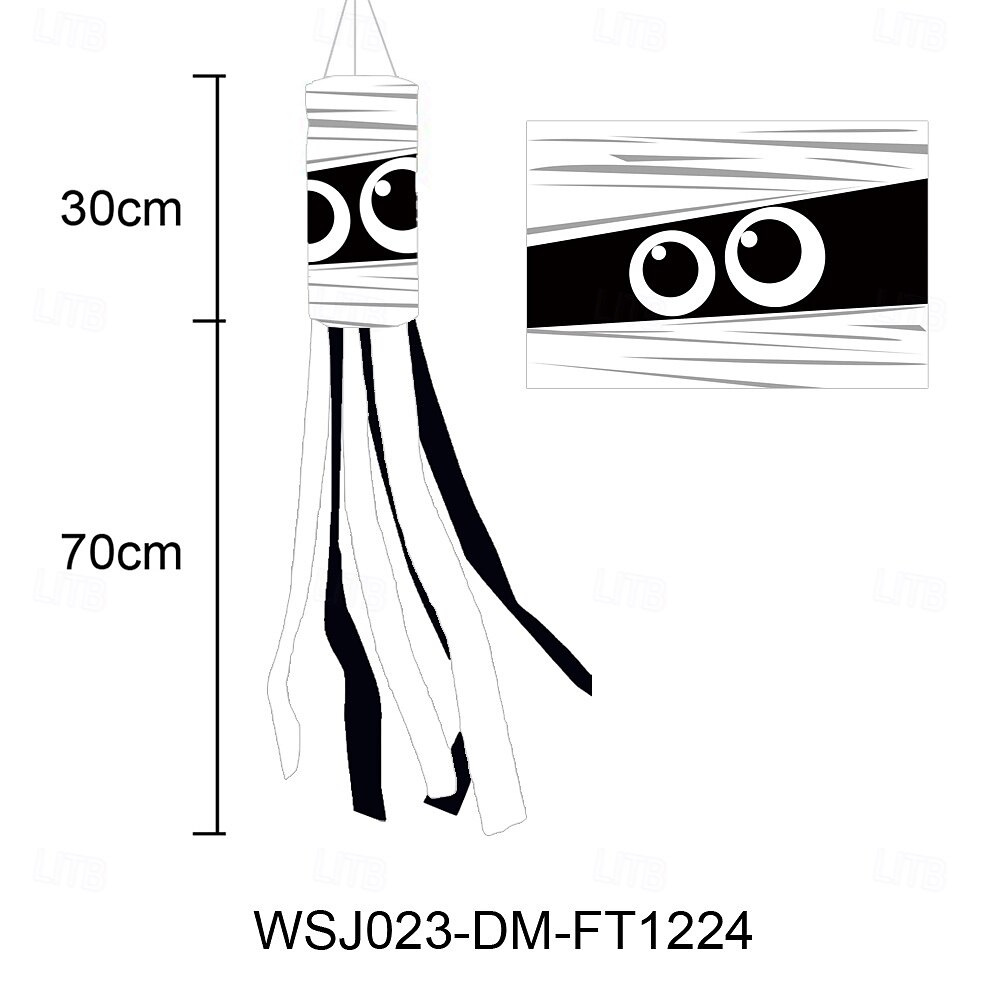 Halloween Windsock Flag 39 Inch Spooky Cartoon Flag Wind Socks Pumpkin Bat Ghost Monster Outdoor Hanging Decoration for Home Yard Patio Lawn Garden Tree Party Decoration 2025 - $8.99 –P1