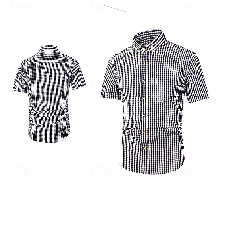 Carnaval Oktoberfest bier Geblokt Patroon Hemd Shirt met korte mouwen Bavarian Duits Alpine Weiden Voor heren Feest Bierfestival Doek in traditionele stijl 2026 - $32.99 –P6