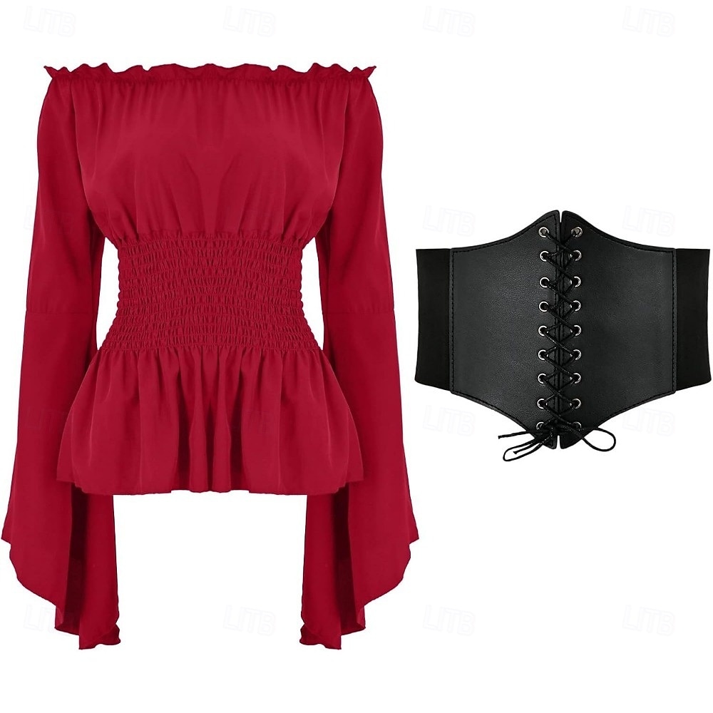 Abiti Medievale Rinascimento Blusa / Camicia Costume Cosplay Cintura in Vita Costume Per donna Festival Adulti del 2026 a $29.99 –P7