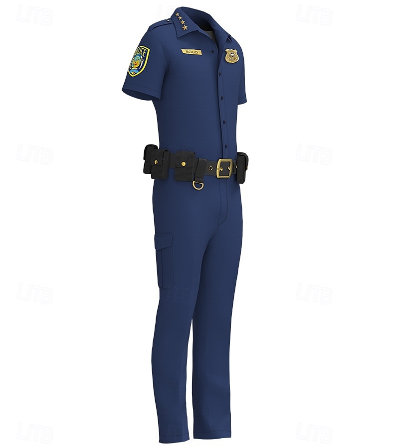 Tierdetektiv Polizei Hase Outfits Kostüm Bodysuits Abenteuerfilm Cosplay for Unisex Kinder Erwachsene Halloween Karneval Leistung Pädagogisches Ankleiden Verkleidung für Schulveranstaltungen 2026 - $87.99 –P10