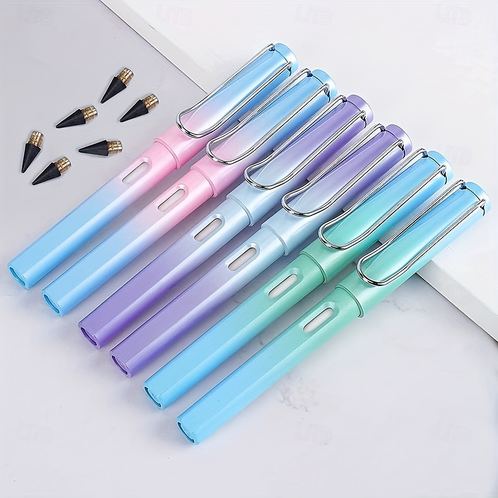 17 teile/satz ewige bleistift unendliche bleistift technologie tintenlosen metall stift magie bleistift zeichnung ist nicht leicht zu brechen gerade bleistift 2025 - $12.99 –P1