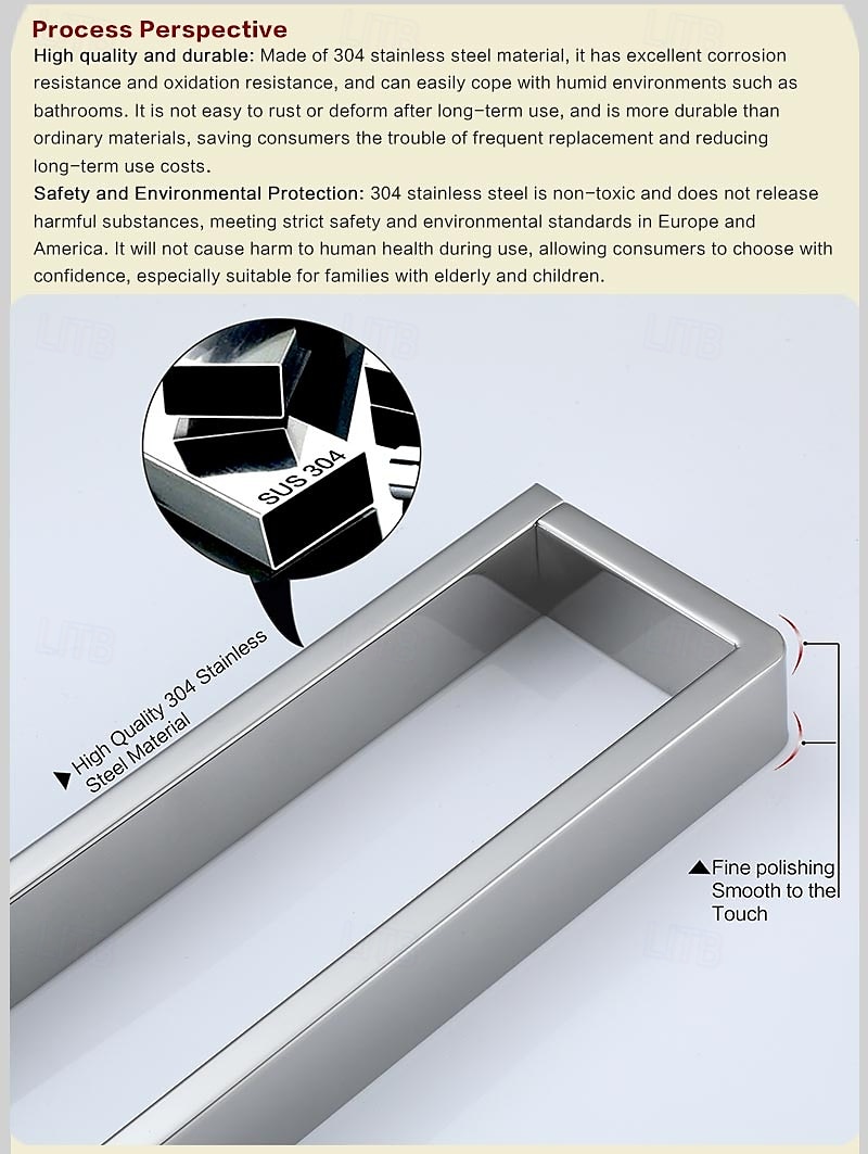Towel Bar Towel Rack 304 Stainless Steel Wall Mounted Bathroom Hardware Towel Holder for Bath Towels, Rustproof Towel Rail for Kitchen, Shower, Hotel Use, Heavy Duty Polished Finish 2026 - $42.99 –P7