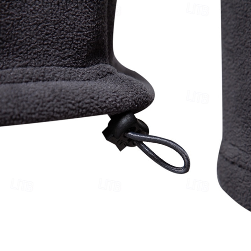 Per uomo Felpa con zip Felpa con cappuccio in pile Khaki chiaro. Nero Bianco Blu marino Marrone Colletto Mao Semplice Con zip Zip a un quarto Sport & Outdoor Casuale Quotidiano Streetwear Cool del 2025 a $37.99 –P11
