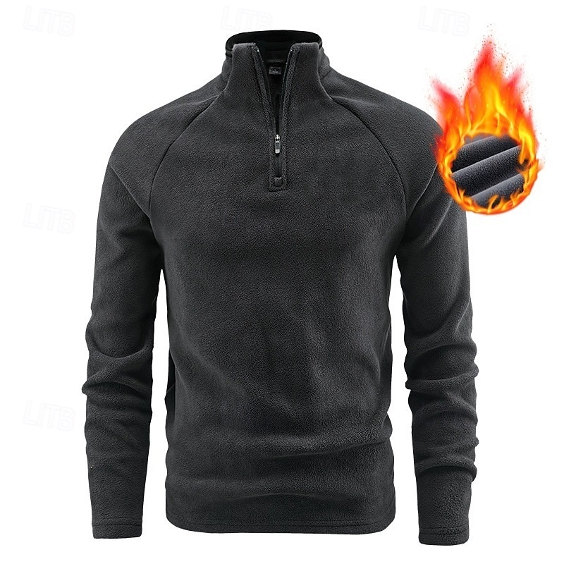 Per uomo Felpa con cappuccio e zip Felpa con cappuccio Felpa con zip Felpa con cappuccio in pile Nero Rosso Grigio Colletto Mao Semplice Con zip Zip a un quarto Sport & Outdoor Casuale Quotidiano del 2025 a $26.99 –P2
