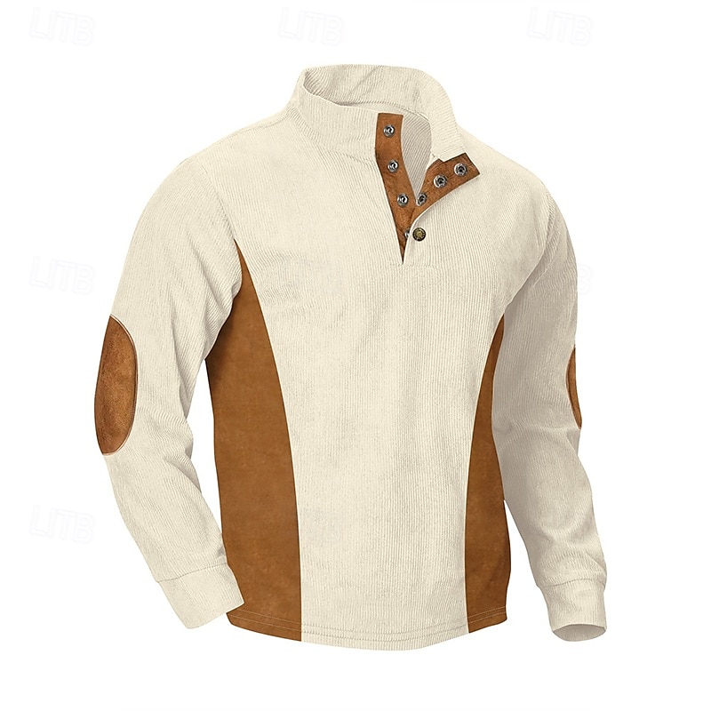 Herren Reißverschluss-Sweatshirt Aprikose Schwarz Weiß Rote Blau Stehkragen Einfach Farbblock Sport & Outdoor Lässig Täglich Streetwear Cool Sportbekleidung Frühling & Herbst Bekleidung 2025 - $25.99 –P1