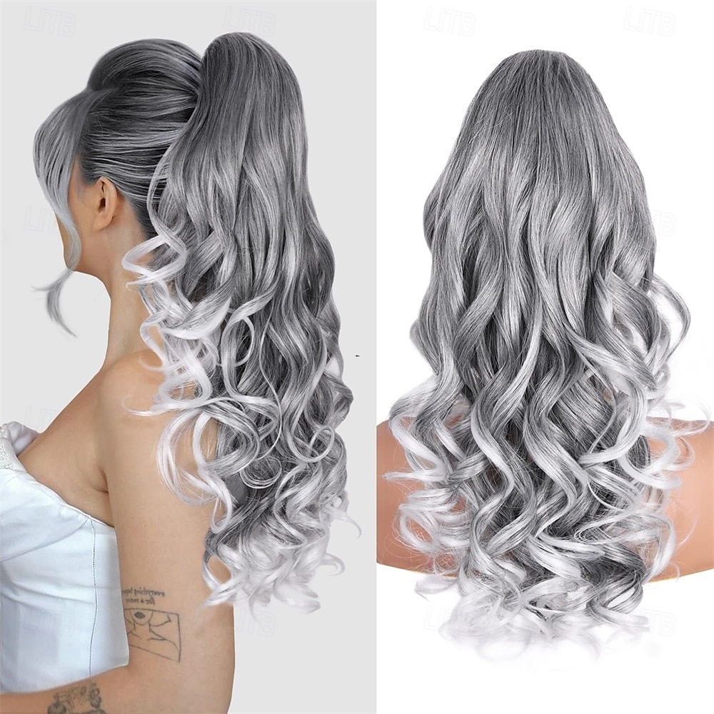24 Inch Ponytail Extension Clip on Ponytails for Women Long Curly Wavy Ponytail Extensions for Women Synthetic Layered Pony Tails Hair Extensions 2025 - $19.49 –P11