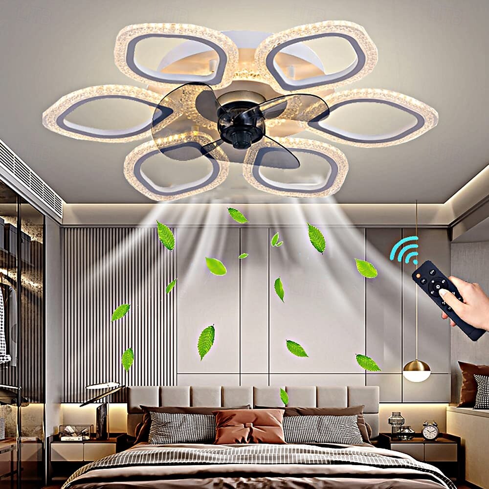Ceiling Fans with Lights, Semi Flush Mount Low Profile Fan, Quiet Reversible Motor, Round Ceiling Lights with Fan for Bedroom, Living Room and Dining Room 2025 - $205.79 –P1