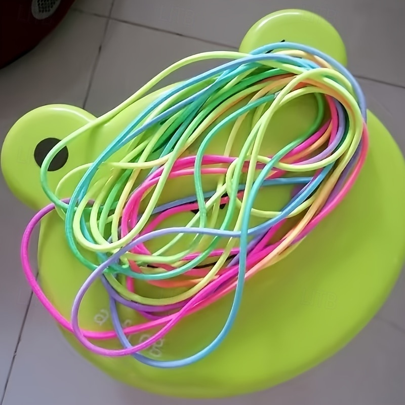 Corde à sauter élastique pour enfants - Bande à sauter durable en mélange de caoutchouc et de nylon pour l'exercice et le fitness. Non chargée. Convient aux enfants de 12 ans et moins. Jouet à sauter de 2025 ? $15.49 –P6