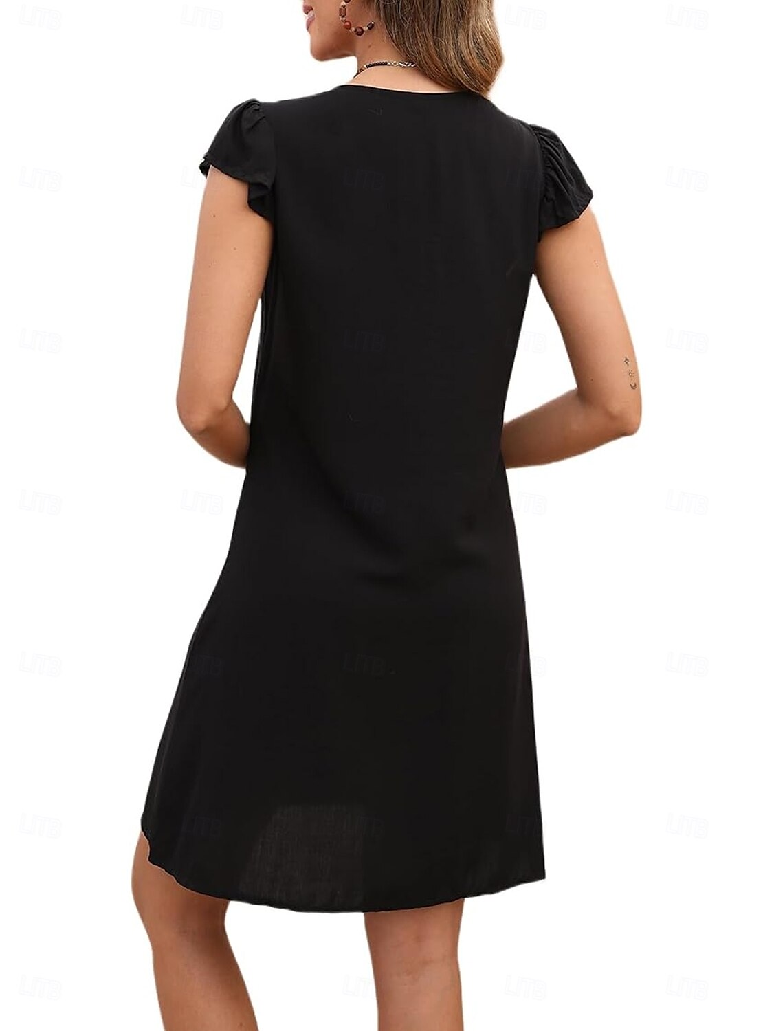 Women's Mini Dress Casual Dress Fashion Modern Elegant Dress Cap Sleeve Wedding Daily Date Regular Fit Floral Embroidery Sleeveless V Neck Black White Orange Summer 2025 - $27.99 –P11