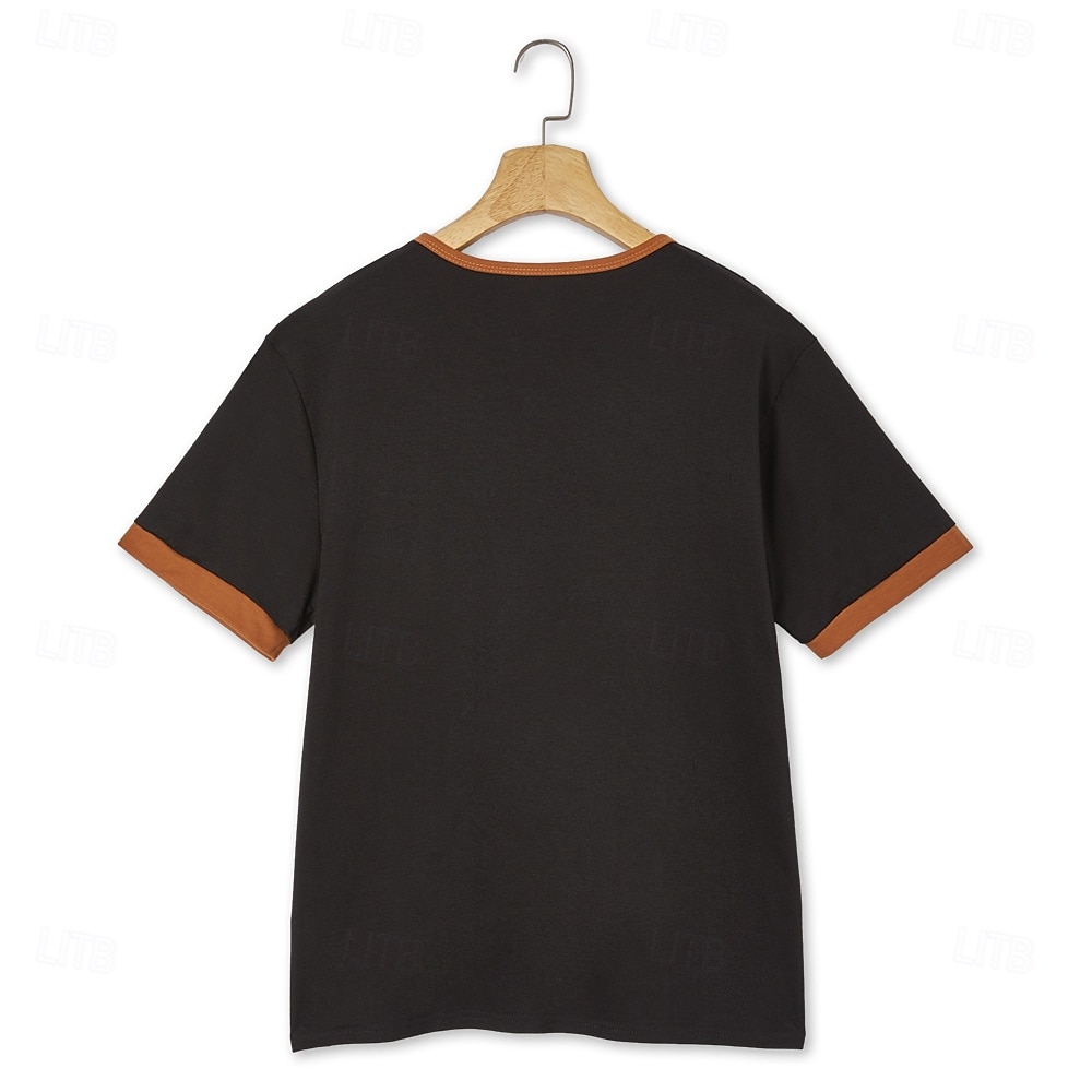 Men's T Shirt Tee Top Short Sleeve Short Sleeves V Neck Notched Summer Color Block Fashion Designer Basic Classic Style Vacation Street Going out White Black Navy Blue Top Tee for Men 2025 - $15.49 –P6