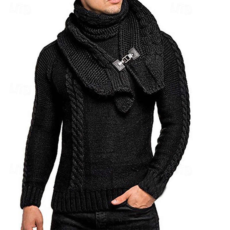 Herren Pullover Gerippt Zopfmuster Stricken Normale Oberteile Gestrickt Schmale Passform Einfach Rundhalsausschnitt Strickware Moderne zeitgenössische Lässig Alltagskleidung Bekleidung Herbst Winter 2025 - $39.99 –P5