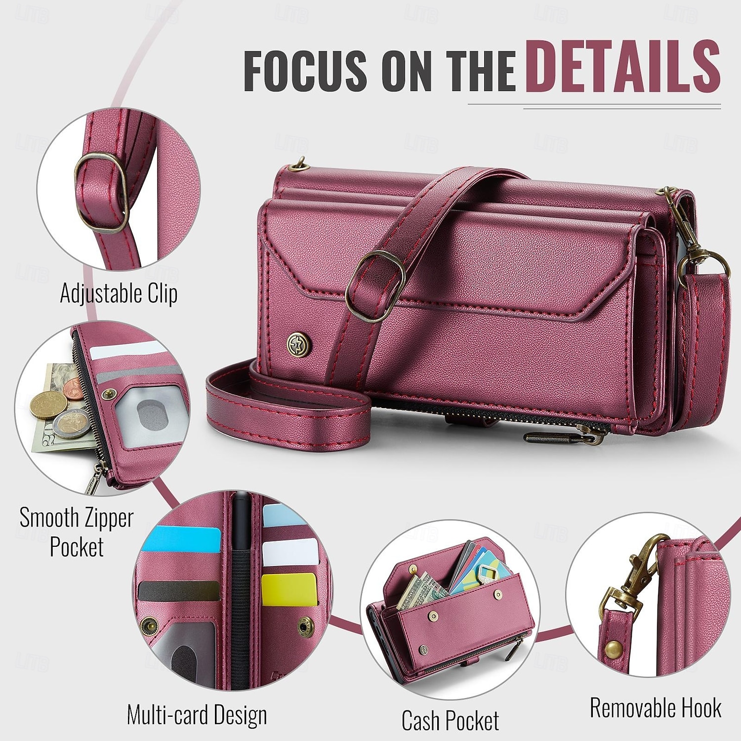 telefone Capinha Para Samsung Galaxy Z Fold Capa para Cartão Wallet com cordão com pulseira Pata de Apoio TPU Couro PU de 2025 por $24.99 –P4