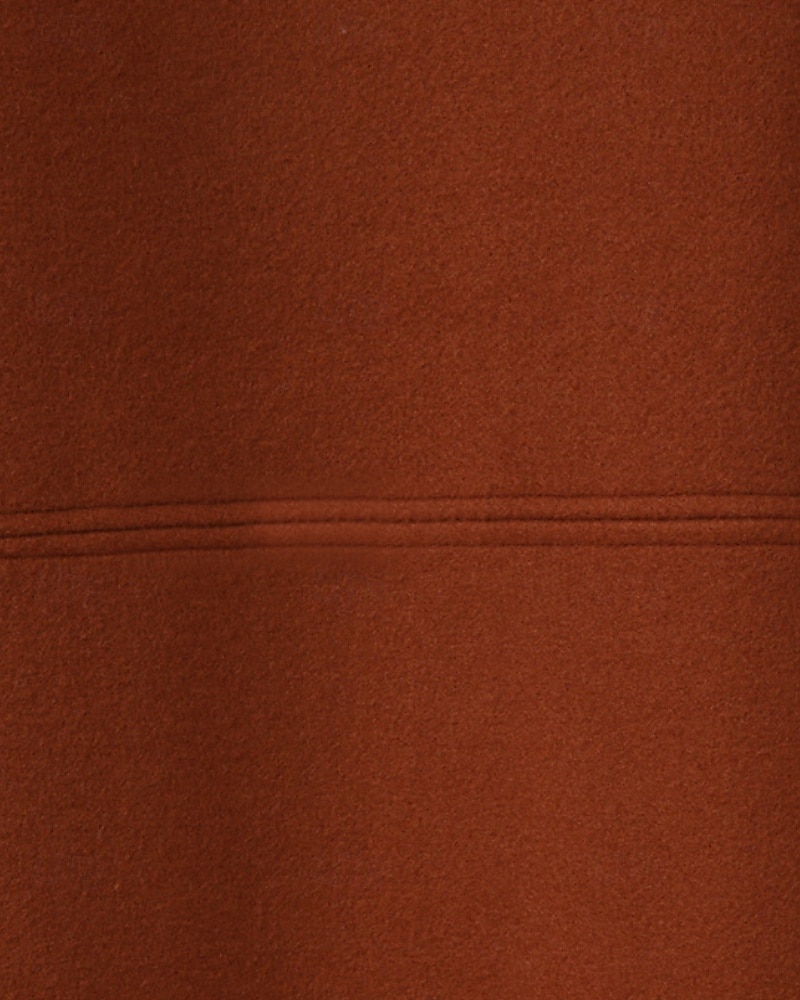 Damen Parka Warm Bequem Knöpfe Tasche Mode Einfach Täglich Ausgehen Doppelreihig Lang Umlegekragen Normale Passform Langarm Oberbekleidung Schwarz Wein Khaki Herbst Winter 2025 - $44.99 –P8
