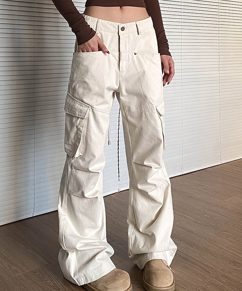 Per donna Pantaloni Cargo Pantaloni Moda Streetwear Lunghezza intera Naturale Tinta unita Tasca Confortevole Micro-elastico Sport & Outdoor Abbigliamento quotidiano Nero Beige Estate Primavera del 2026 a $29.99 –P3
