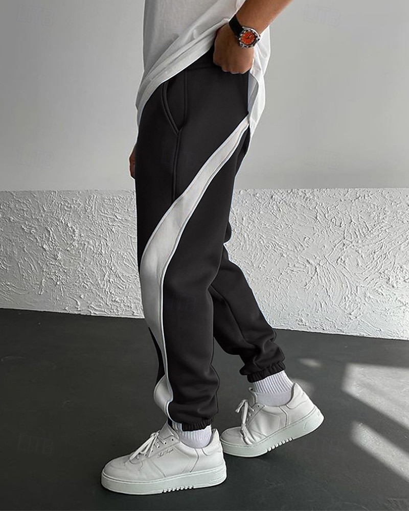 Men's Sweatpants Joggers Athletic Pants Trousers Drawstring Pocket Elastic Waist Color Block Comfort Daily Sports Outdoor Fashion Casual Blue Black / Red Micro-elastic 2026 - $25.99 –P5