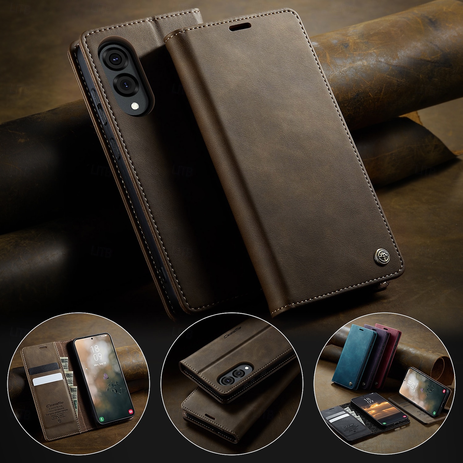 téléphone Coque Pour Samsung Galaxy S25 Ultra S24 FE S23 S22 S21 S20 Ultra Plus FE A54 A33 A12 Étui Portefeuille Protection complète du corps Support Antichoc TPU faux cuir de 2025 ? $16.99 –P5