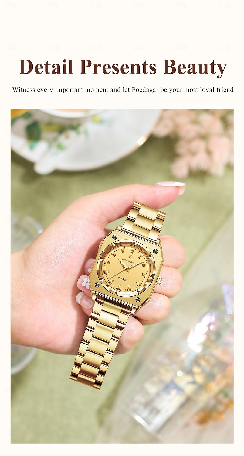 Luxury Elegant Square Ladies Watch Waterproof Luminous Watch for Woman Stainless Steel Quartz Women's Watches 2025 - €29.89 –P7