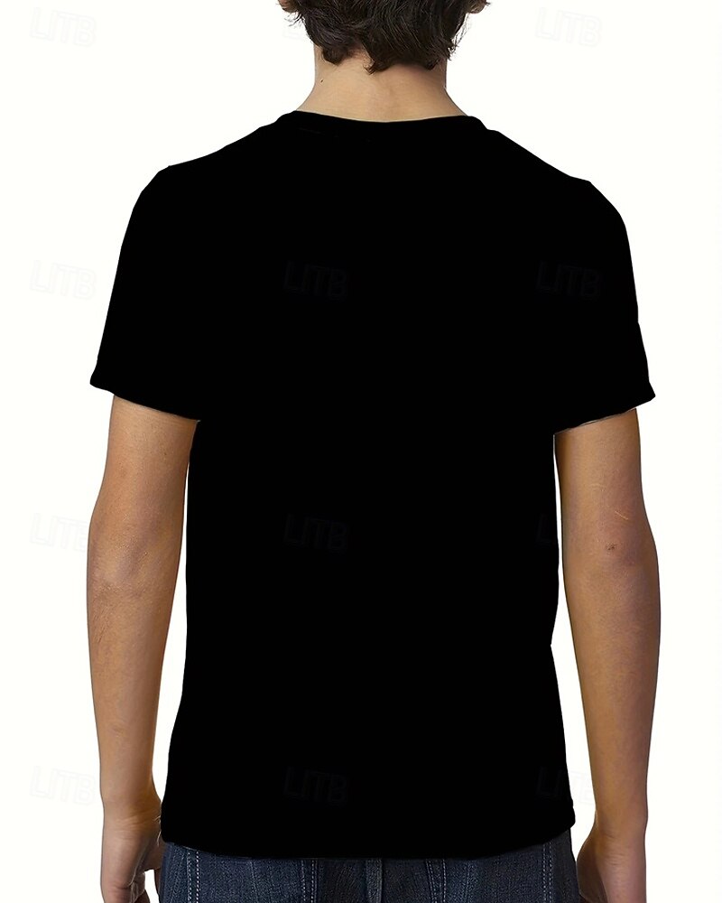 Dla chłopców 3D Graficzny Podkoszulek T-shirt Krótki rękaw Lato Wiosna Moda Podstawowy Dzieci 4-12 lat Półgolf Na zewnątrz Codzienny Regularny 2025 - $11.99 –P2
