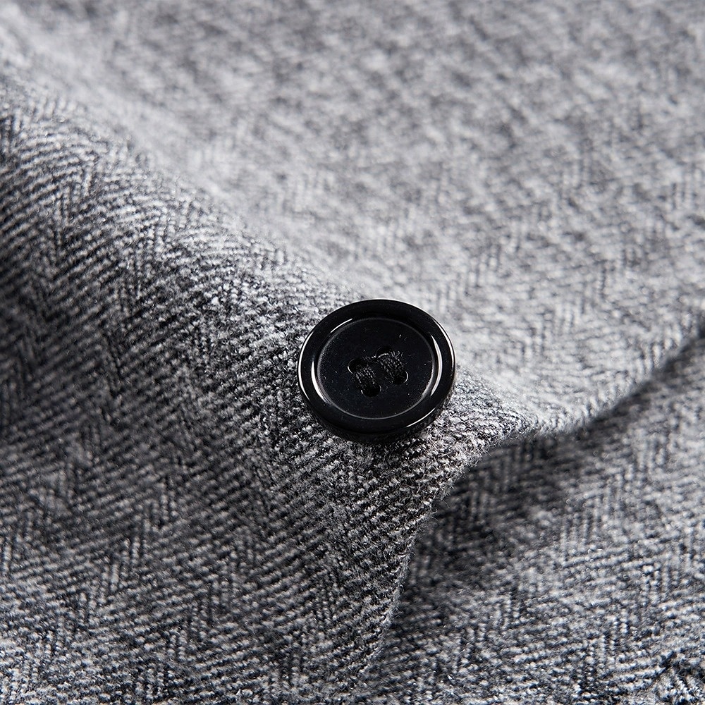 heren wollen tweed pakken bruiloft zakelijk visgraat pakken bruin grijs retro formeel op maat 3-delig enkelrijs tweeknoops 2025 - $159.99 –P6