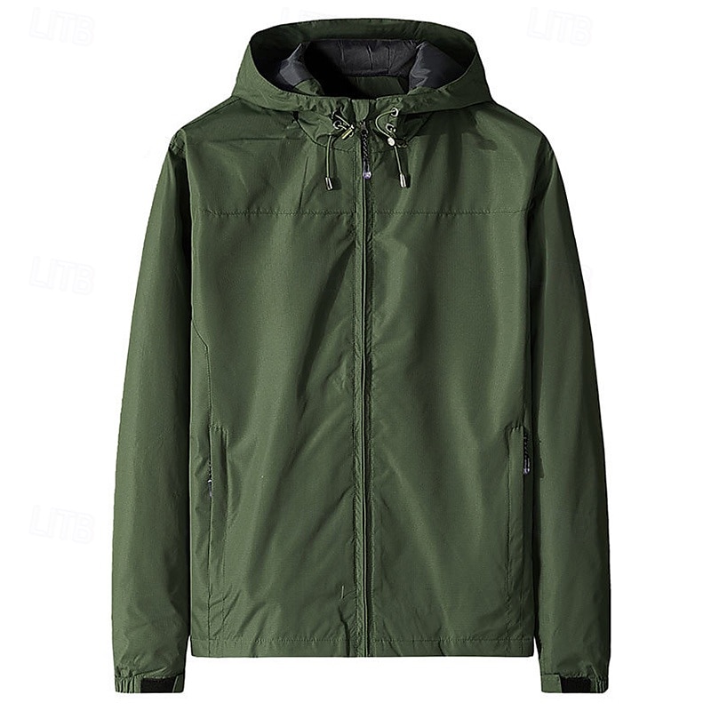 Hombre Chaqueta para exteriores Chaqueta para senderismo Impermeable Al aire libre Impermeable Resistente al Viento Trajes de senderismo Ropa de senderismo Primavera Otoño Camiseta Camping 2025 - $22.99 –P5