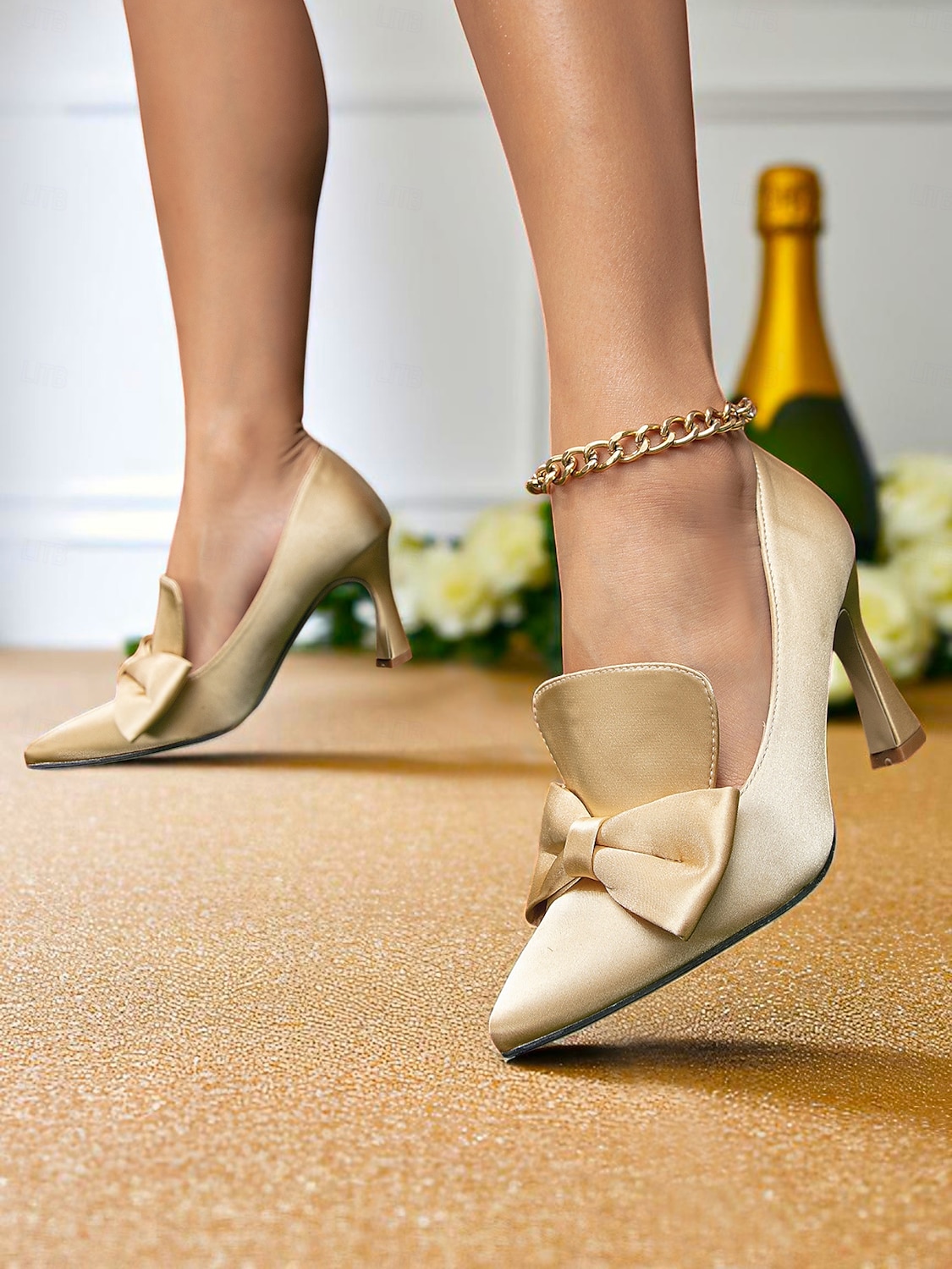Women's 1950s Vintage Pink Satin Pointed Toe Pumps with Bow Accent, Elegant Stiletto Heels for Weddings and Formal Parties 2025 - $34.99 –P1