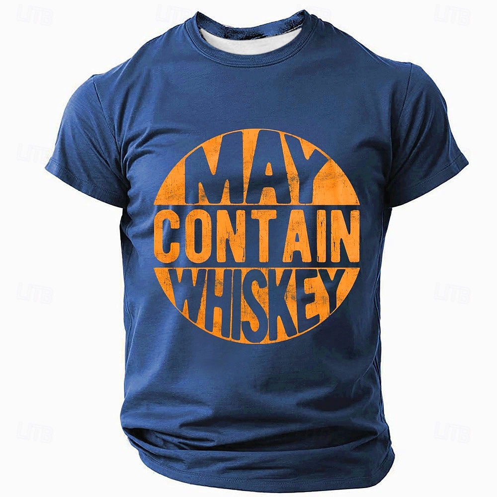 Oktoberfest Herren Whiskey T Shirt Kurzarm T-Shirt 3D-Druck Rundhalsausschnitt Hemd Mode Übertrieben Täglich Party Straße Lässig Schwarz Blau Grün Sommer Frühling Bekleidung S M L XL XXL XXXL 2025 - $17.99 –P4