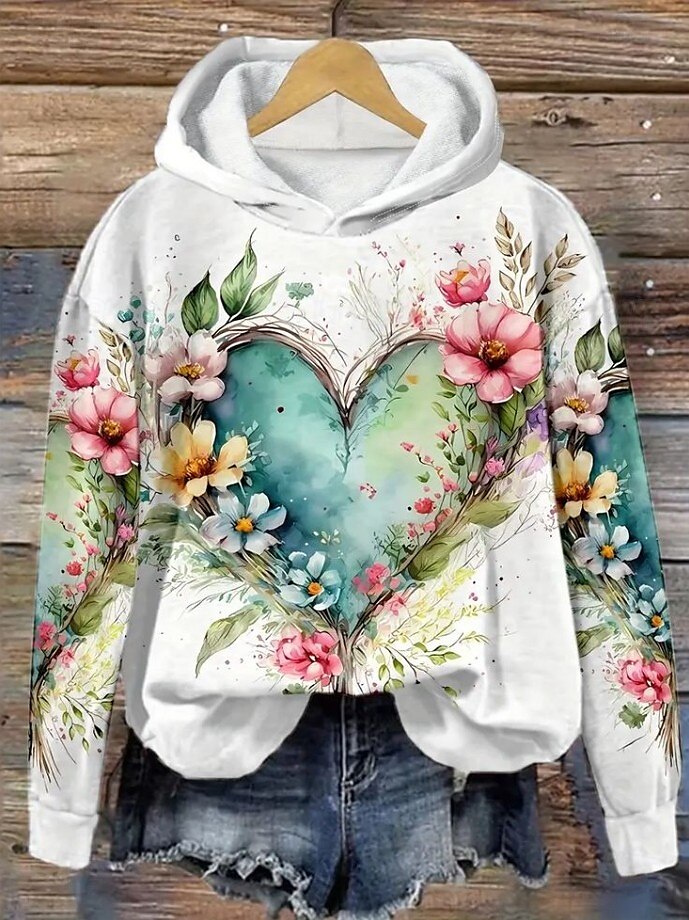 Femmes Sweat à capuche Graphique ancien Mode Western manche longue À capuche Hauts Réguliers Rue Tenue Quotidienne Fête Imprimé Poche Avant Blanche Jaune Gris foncé Rouge Marron Automne Hiver de 2025 ? $24.99 –P3